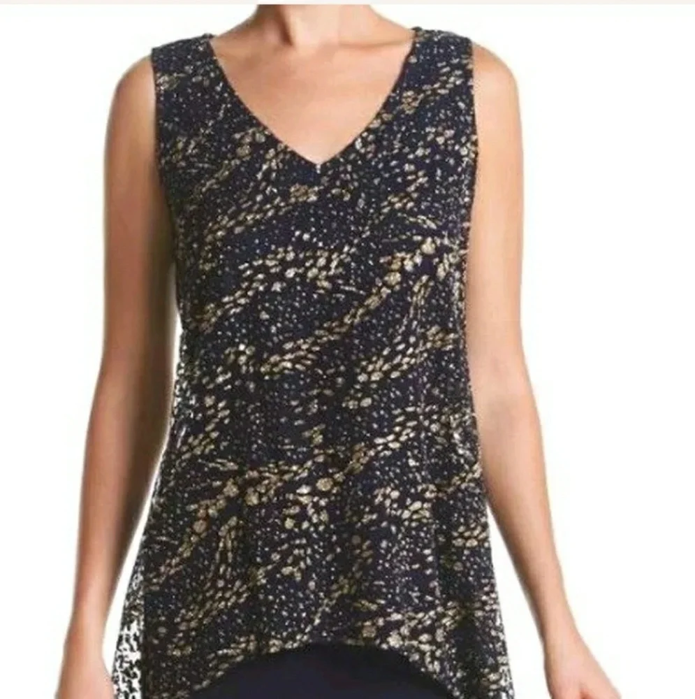 SLNY vneck mesh overlay sheath dress Semi Formal - Picture 4 of 6